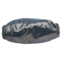 Stella McCartney Blue/Silver Laminated Faux Suede Small Falabella Tote For Women -Stella McCartney Sales luxury women stella mccartney used handbags p549909 011