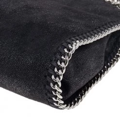 Stella McCartney Black Faux Leather Tiny Falabella Shoulder Bag For Women -Stella McCartney Sales luxury women stella mccartney used handbags p550061 002