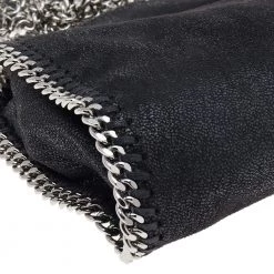 Stella McCartney Black Faux Leather Tiny Falabella Shoulder Bag For Women -Stella McCartney Sales luxury women stella mccartney used handbags p550061 003