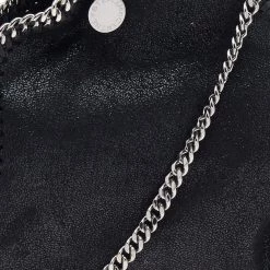 Stella McCartney Black Faux Leather Tiny Falabella Shoulder Bag For Women -Stella McCartney Sales luxury women stella mccartney used handbags p550061 009