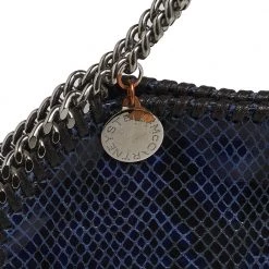 Stella McCartney Black/Blue Faux Snakeskin Leather Tiny Falabella Tote For Women 17 Stella McCartney Black/Blue Faux Snakeskin Leather Tiny Falabella Tote For Women -Stella McCartney Sales luxury women stella mccartney used handbags p554908 005