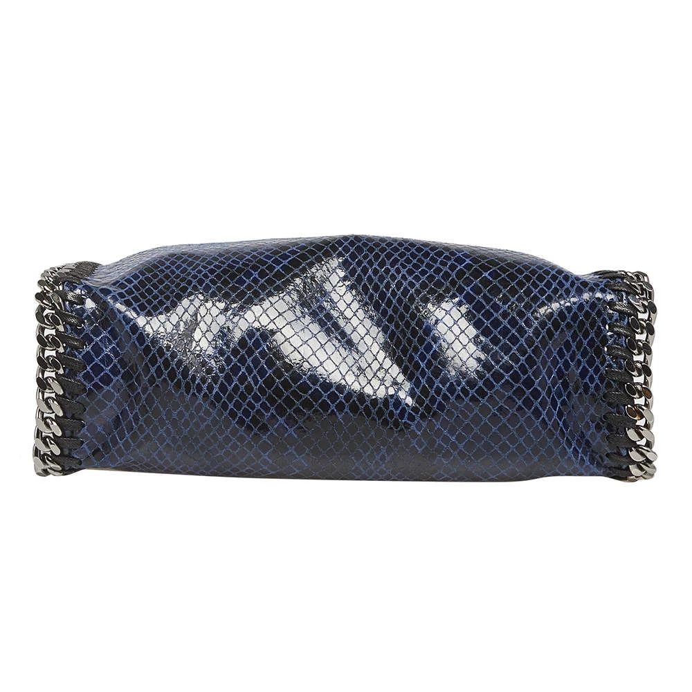 Stella McCartney Black/Blue Faux Snakeskin Leather Tiny Falabella Tote For Women 8 Stella McCartney Black/Blue Faux Snakeskin Leather Tiny Falabella Tote For Women - Image 6