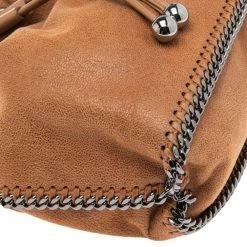 Stella McCartney Brown Faux Suede Falabella Drawstring Bucket Bag For Women -Stella McCartney Sales luxury women stella mccartney used handbags p560602 006