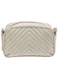 Stella McCartney White Python Embossed Faux Leather Star Crossbody Bag For Women -Stella McCartney Sales luxury women stella mccartney used handbags p561629 012