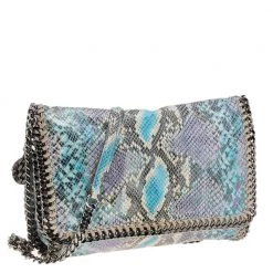 Stella McCartney Multicolor Faux Python Leather Falabella Flap Shoulder Bag For Women 15 Stella McCartney Multicolor Faux Python Leather Falabella Flap Shoulder Bag For Women -Stella McCartney Sales luxury women stella mccartney used handbags p562327 009