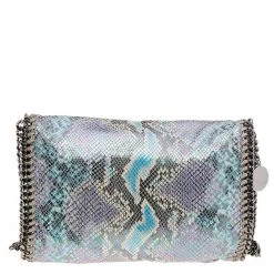 Stella McCartney Multicolor Faux Python Leather Falabella Flap Shoulder Bag For Women 16 Stella McCartney Multicolor Faux Python Leather Falabella Flap Shoulder Bag For Women -Stella McCartney Sales luxury women stella mccartney used handbags p562327 011