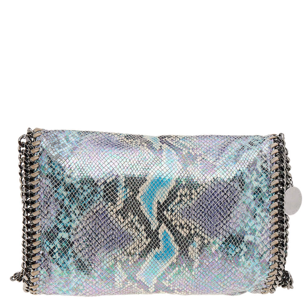 Stella McCartney Multicolor Faux Python Leather Falabella Flap Shoulder Bag For Women 6 Stella McCartney Multicolor Faux Python Leather Falabella Flap Shoulder Bag For Women - Image 4