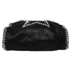 Stella McCartney Black Faux Suede Mini Falabella Star Studded Tote For Women 18 Stella McCartney Black Faux Suede Mini Falabella Star Studded Tote For Women -Stella McCartney Sales luxury women stella mccartney used handbags p566544 003