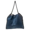 Stella McCartney Blue Faux Leather Small Falabella Tote For Women -Stella McCartney Sales luxury women stella mccartney used handbags p569870 010