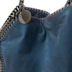 Stella McCartney Blue Faux Leather Small Falabella Tote For Women -Stella McCartney Sales luxury women stella mccartney used handbags p569870 011