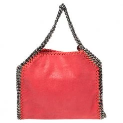 Stella McCartney Orange Faux Suede Mini Falabella Tote For Women -Stella McCartney Sales luxury women stella mccartney used handbags p570023 002