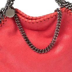 Stella McCartney Orange Faux Suede Mini Falabella Tote For Women -Stella McCartney Sales luxury women stella mccartney used handbags p570023 010