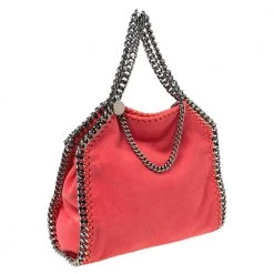 Stella McCartney Orange Faux Suede Mini Falabella Tote For Women -Stella McCartney Sales luxury women stella mccartney used handbags p570023 011