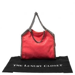 Stella McCartney Orange Faux Suede Mini Falabella Tote For Women -Stella McCartney Sales luxury women stella mccartney used handbags p570023 012