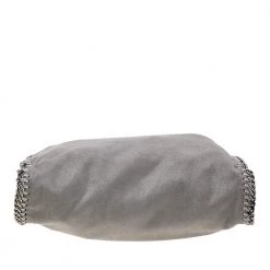 Stella McCartney Grey Shimmer Faux Suede Small Falabella Tote For Women -Stella McCartney Sales luxury women stella mccartney used handbags p570756 004