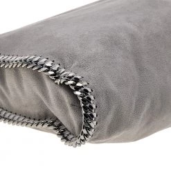 Stella McCartney Grey Shimmer Faux Suede Small Falabella Tote For Women -Stella McCartney Sales luxury women stella mccartney used handbags p570756 005