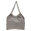 Stella McCartney Grey Shimmer Faux Suede Small Falabella Tote For Women