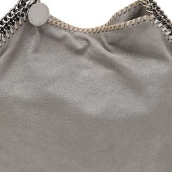 Stella McCartney Grey Shimmer Faux Suede Small Falabella Tote For Women -Stella McCartney Sales luxury women stella mccartney used handbags p570756 008