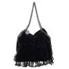 Stella McCartney Black Faux Suede Falabella Tote For Women 2 Stella McCartney Black Faux Suede Falabella Tote For Women -Stella McCartney Sales luxury women stella mccartney used handbags p573066 005