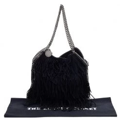 Stella McCartney Black Faux Suede Falabella Tote For Women -Stella McCartney Sales luxury women stella mccartney used handbags p573066 008