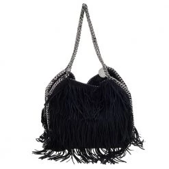Stella McCartney Black Faux Suede Falabella Tote For Women -Stella McCartney Sales luxury women stella mccartney used handbags p573066 010