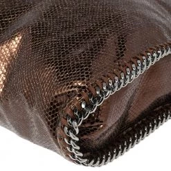 Stella McCartney Metallic Brown Faux Snakeskin Leather Small Falabella Tote For Women -Stella McCartney Sales luxury women stella mccartney used handbags p574733 006