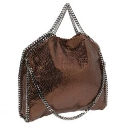Stella McCartney Metallic Brown Faux Snakeskin Leather Small Falabella Tote For Women -Stella McCartney Sales luxury women stella mccartney used handbags p574733 009