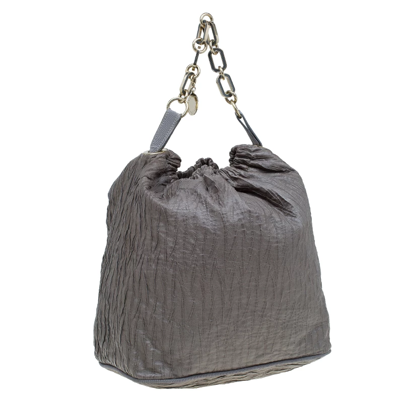 Stella McCartney Grey Faux Leather Slouchy Hobo For Women 5 Stella McCartney Grey Faux Leather Slouchy Hobo For Women - Image 3