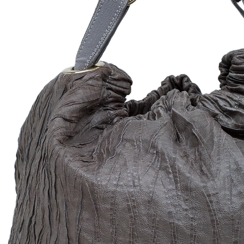 Stella McCartney Grey Faux Leather Slouchy Hobo For Women 9 Stella McCartney Grey Faux Leather Slouchy Hobo For Women - Image 7