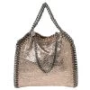 Stella McCartney Metallic Gold Crackled Faux Leather Mini Falabella Tote For Women -Stella McCartney Sales luxury women stella mccartney used handbags p575348 002