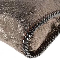 Stella McCartney Metallic Gold Crackled Faux Leather Mini Falabella Tote For Women -Stella McCartney Sales luxury women stella mccartney used handbags p575348 005