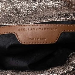 Stella McCartney Metallic Gold Crackled Faux Leather Mini Falabella Tote For Women -Stella McCartney Sales luxury women stella mccartney used handbags p575348 011