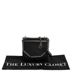 Stella McCartney Black Faux Leather Falabella Star Box Bag For Women 23 Stella McCartney Black Faux Leather Falabella Star Box Bag For Women -Stella McCartney Sales luxury women stella mccartney used handbags p576564 1642135303 002