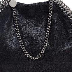Stella McCartney Black Faux Suede Mini Falabella Tote For Women -Stella McCartney Sales luxury women stella mccartney used handbags p589182 008