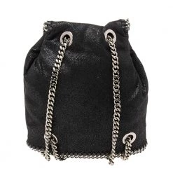 Stella McCartney Black Faux Leather Falabella Mini Backpack For Women -Stella McCartney Sales luxury women stella mccartney used handbags p590265 006