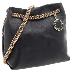 Stella McCartney Black Faux Leather Noma Shoulder Bag For Women 16 Stella McCartney Black Faux Leather Noma Shoulder Bag For Women -Stella McCartney Sales luxury women stella mccartney used handbags p592862 008