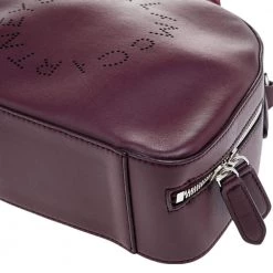 Stella McCartney Burgundy Faux Leather Top Handle Bag For Women -Stella McCartney Sales luxury women stella mccartney used handbags p592942 005