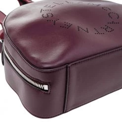 Stella McCartney Burgundy Faux Leather Top Handle Bag For Women -Stella McCartney Sales luxury women stella mccartney used handbags p592942 006