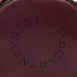 Stella McCartney Burgundy Faux Leather Top Handle Bag For Women -Stella McCartney Sales luxury women stella mccartney used handbags p592942 008