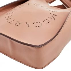Stella McCartney Beige Faux Leather Mini Perforated Logo Crossbody Bag For Women -Stella McCartney Sales luxury women stella mccartney used handbags p594529 006