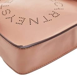 Stella McCartney Beige Faux Leather Mini Perforated Logo Crossbody Bag For Women -Stella McCartney Sales luxury women stella mccartney used handbags p594529 007