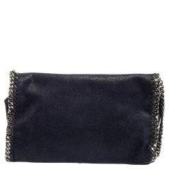 Stella McCartney Navy Blue Faux Suede Falabella Flap Shoulder Bag For Women 18 Stella McCartney Navy Blue Faux Suede Falabella Flap Shoulder Bag For Women -Stella McCartney Sales luxury women stella mccartney used handbags p598316 003