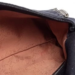 Stella McCartney Navy Blue Faux Suede Falabella Flap Shoulder Bag For Women 21 Stella McCartney Navy Blue Faux Suede Falabella Flap Shoulder Bag For Women -Stella McCartney Sales luxury women stella mccartney used handbags p598316 005