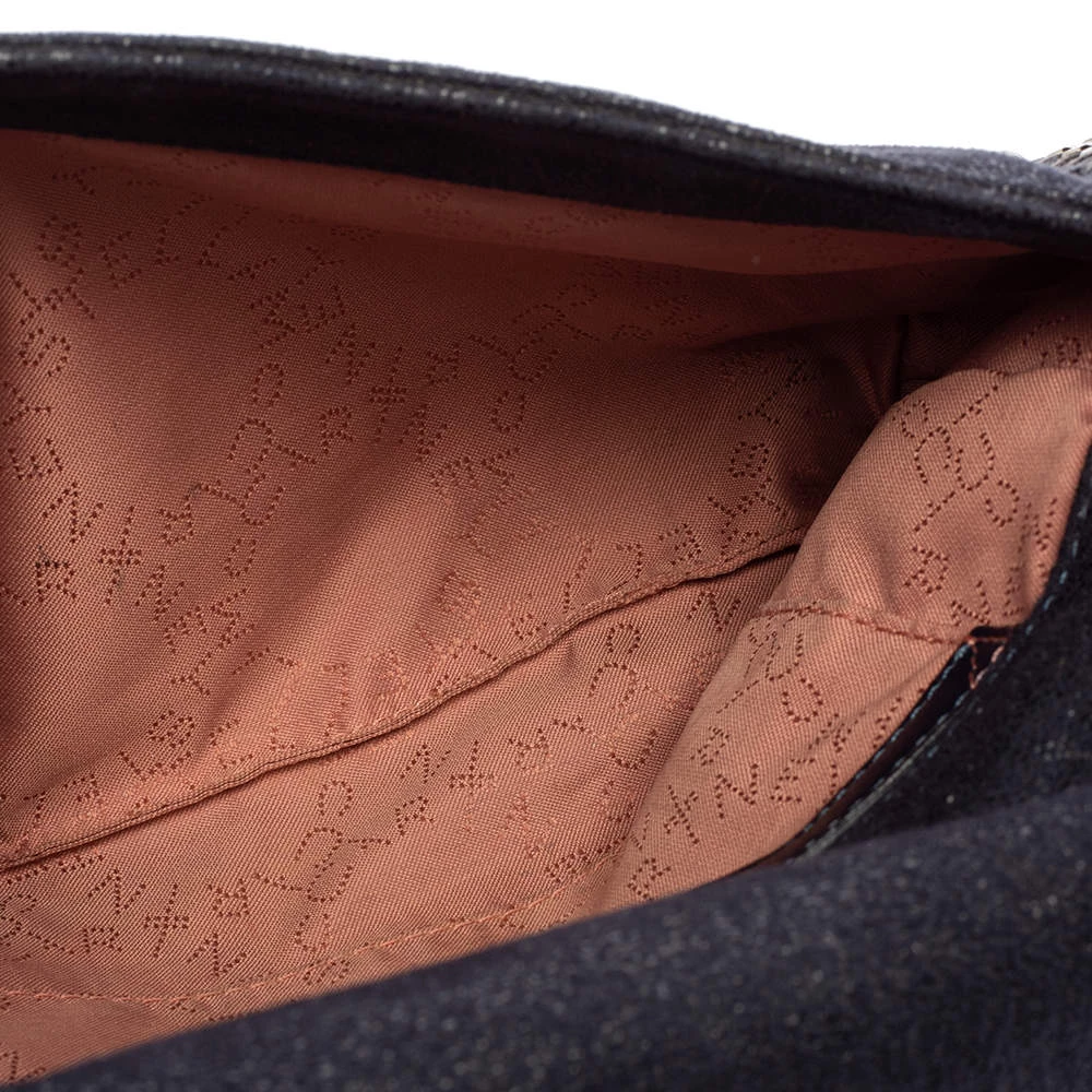 Stella McCartney Navy Blue Faux Suede Falabella Flap Shoulder Bag For Women 11 Stella McCartney Navy Blue Faux Suede Falabella Flap Shoulder Bag For Women - Image 9