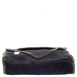 Stella McCartney Navy Blue Faux Suede Falabella Flap Shoulder Bag For Women 20 Stella McCartney Navy Blue Faux Suede Falabella Flap Shoulder Bag For Women -Stella McCartney Sales luxury women stella mccartney used handbags p598316 009