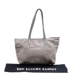 Stella McCartney Grey Faux Leather Falabella Shopper Tote For Women -Stella McCartney Sales luxury women stella mccartney used handbags p600606 009