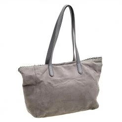 Stella McCartney Grey Faux Leather Falabella Shopper Tote For Women -Stella McCartney Sales luxury women stella mccartney used handbags p600606 010