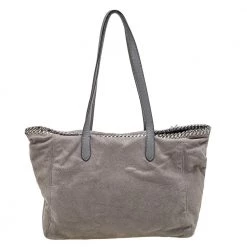 Stella McCartney Grey Faux Leather Falabella Shopper Tote For Women -Stella McCartney Sales luxury women stella mccartney used handbags p600606 011