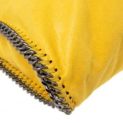 Stella McCartney Yellow Faux Suede Small Falabella Tote For Women -Stella McCartney Sales luxury women stella mccartney used handbags p602294 007