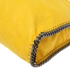Stella McCartney Yellow Faux Suede Small Falabella Tote For Women -Stella McCartney Sales luxury women stella mccartney used handbags p602294 008